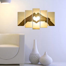 Wallity Set de 5 Piezas de Pintura Decorativa de MDF 5MX-10 Multicolor